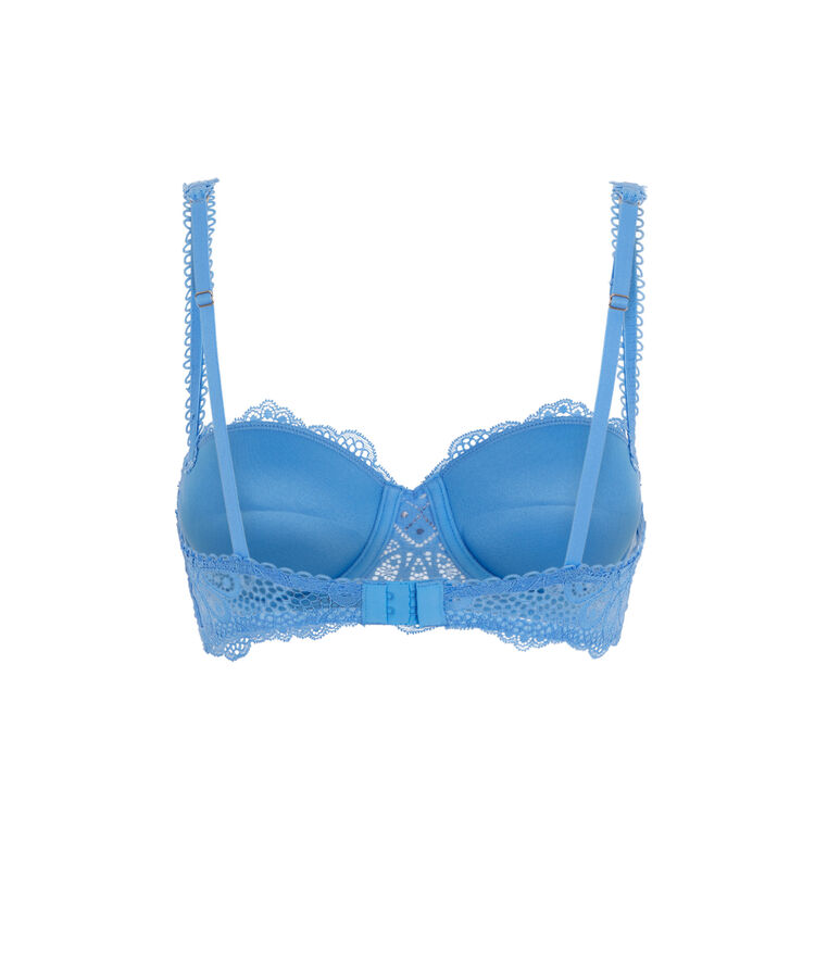 Soutien-gorge push-up détail bijou - bleu bleu.
