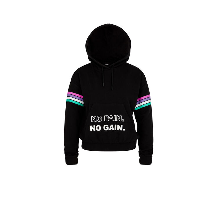 Sweatshirt sport à capuche polasportiz noir.