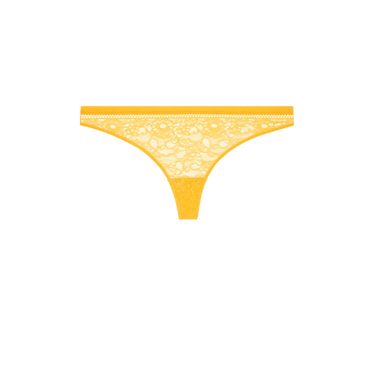Tanga dentelle revoltiz safran.
