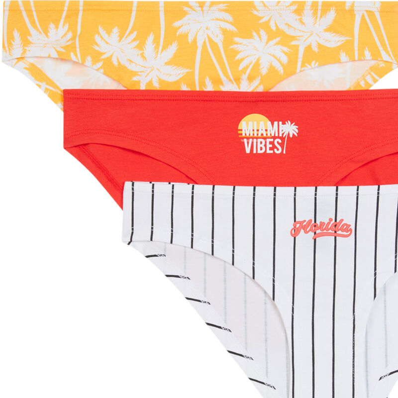 Lot de 3 culotte sumer vibes - blanc Lot de 3 culotte sumer vibes - blanc;