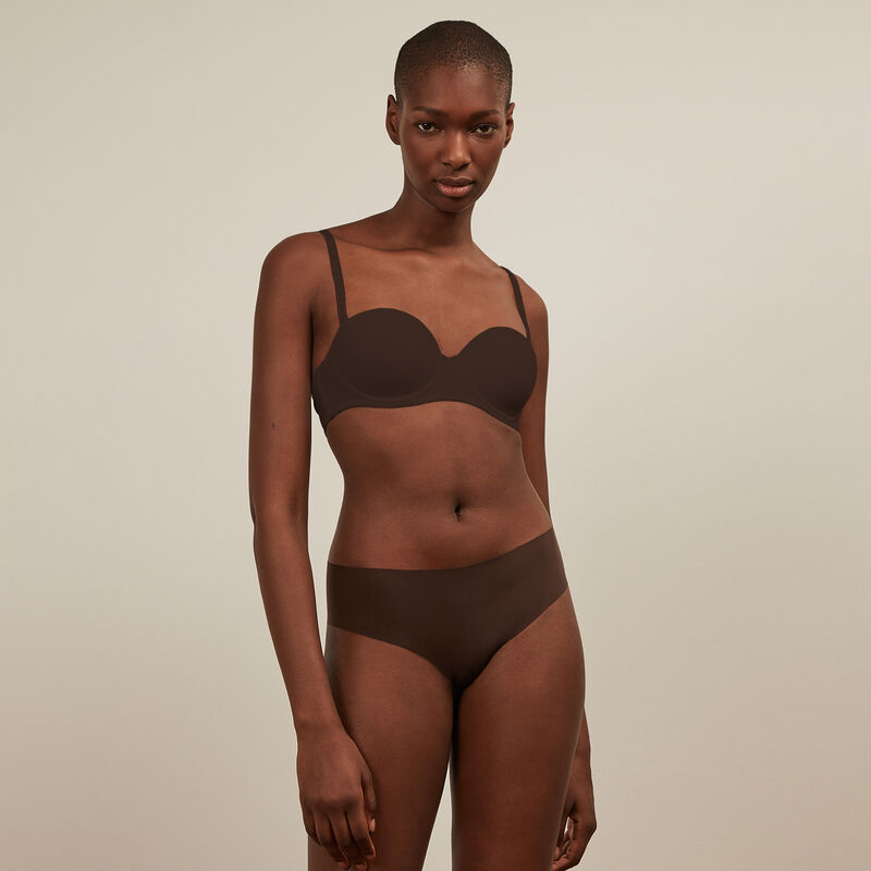 Shorty en micro sans coutures - marron Shorty en micro sans coutures - marron;