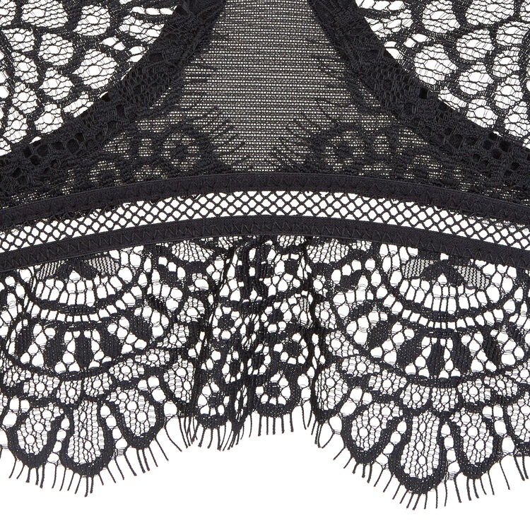 Soutien-gorge noir foulard corbeille meetiz black.