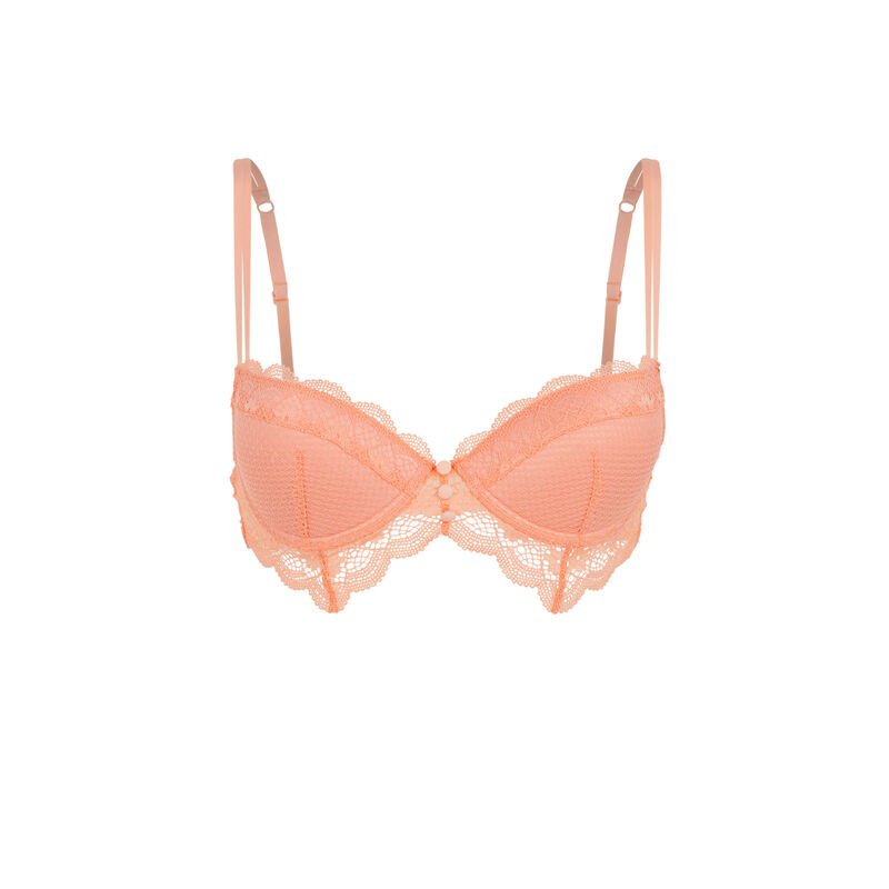 Soutien-gorge push-up dentelle - rose poudré Soutien-gorge push-up dentelle - rose poudré;