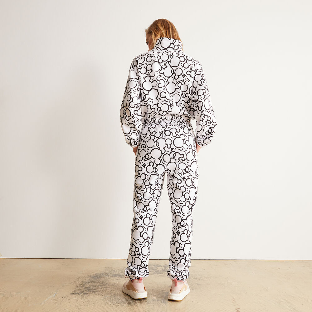 Pantalon à imprimés tête de mickey - blanc blanc.