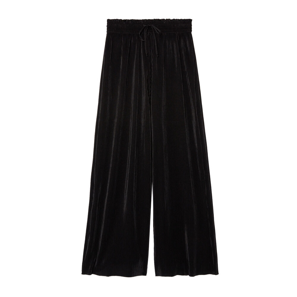 Pantalon plissé à élastique froncé - noir noir.