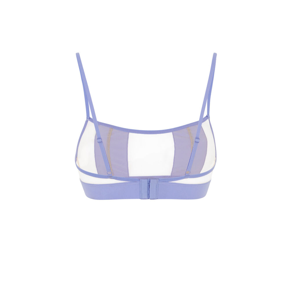 Soutien-gorge brassière sans armatures à bandage - bleu bleu.