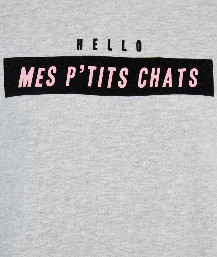 Sweat gris hellochatiz grey.