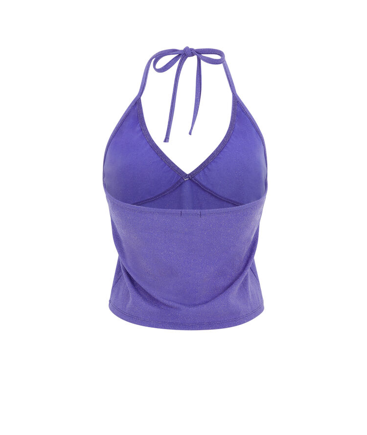 Top dos nu attache au cou - violet violet.