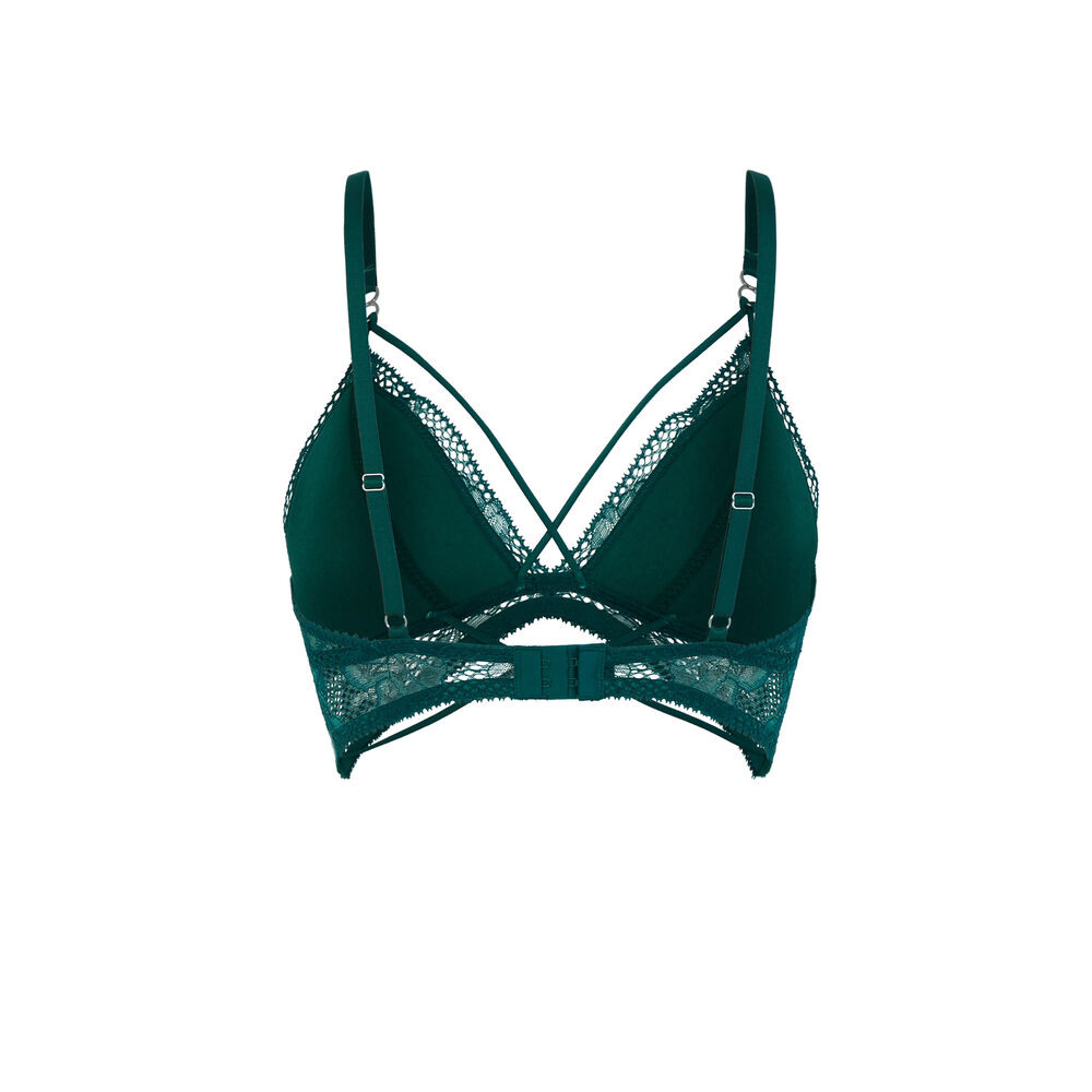 Soutien-gorge sans armature avec liens - vert vert.