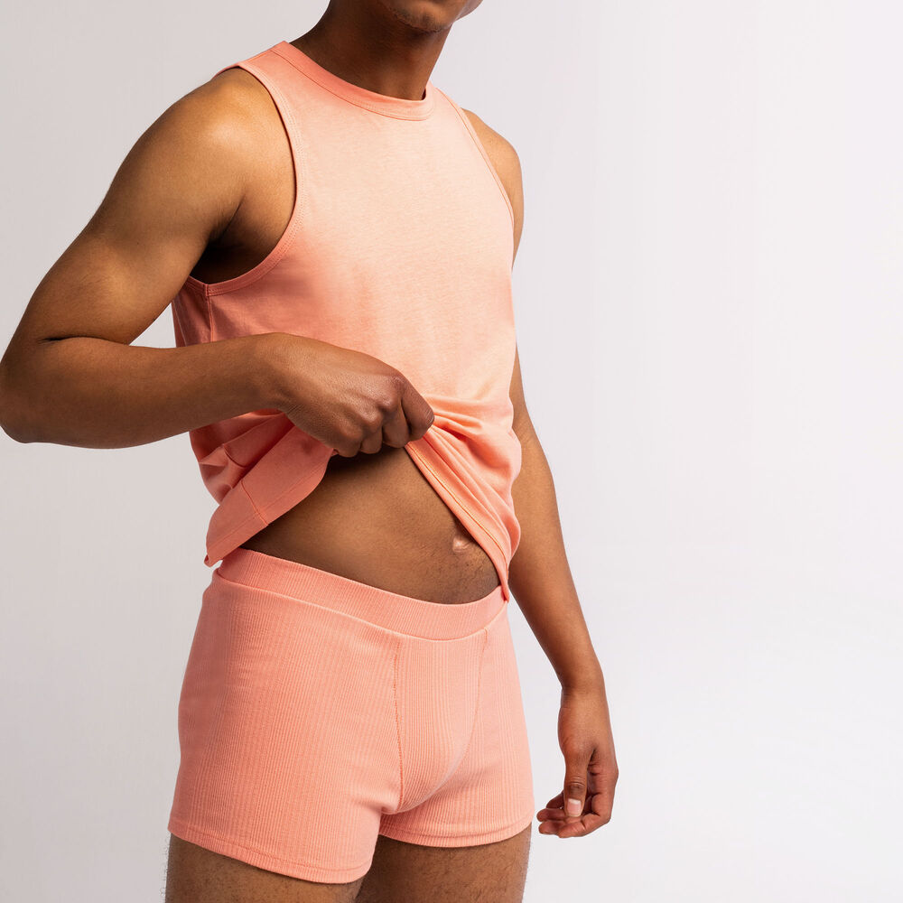 Short unisexe en jersey uni - pêche orange.