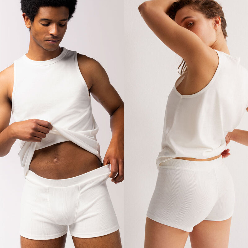 short unisexe en jersey uni - ecru short unisexe en jersey uni - ecru;