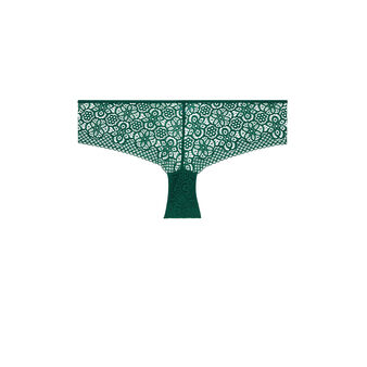 Shorty en dentelle d&eacute;tail bijou ethnobiz vert.