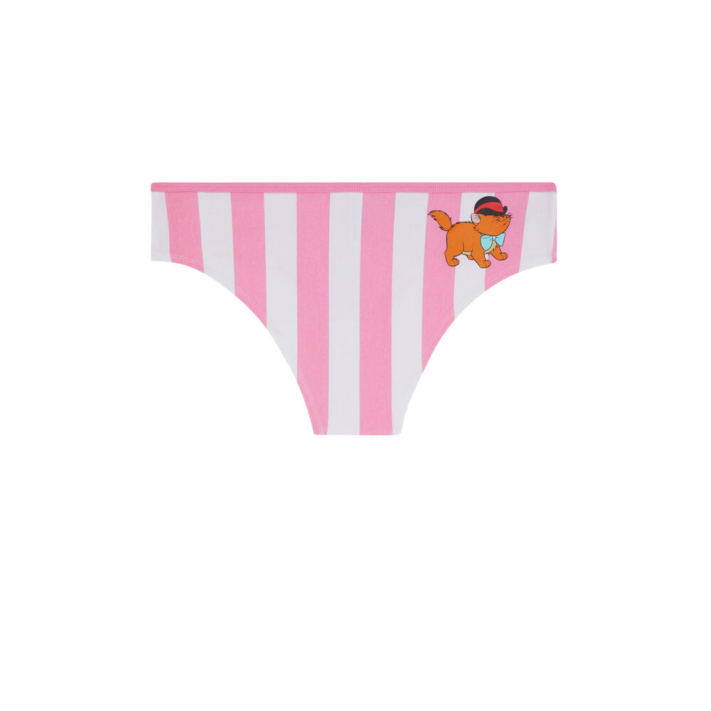 Shorty en coton imprimé les aristochats catirayiz rose.