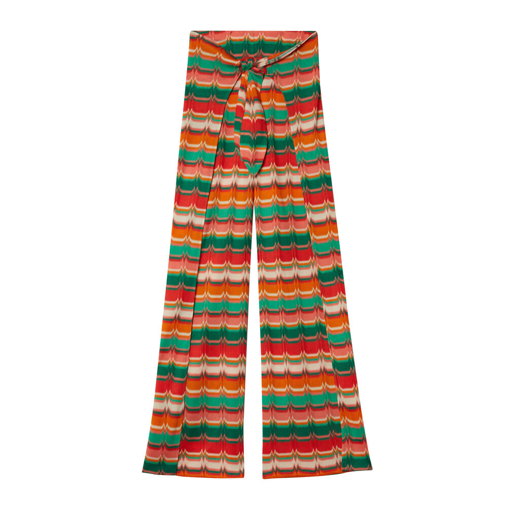 Pantalon noué à motifs - vert vert.