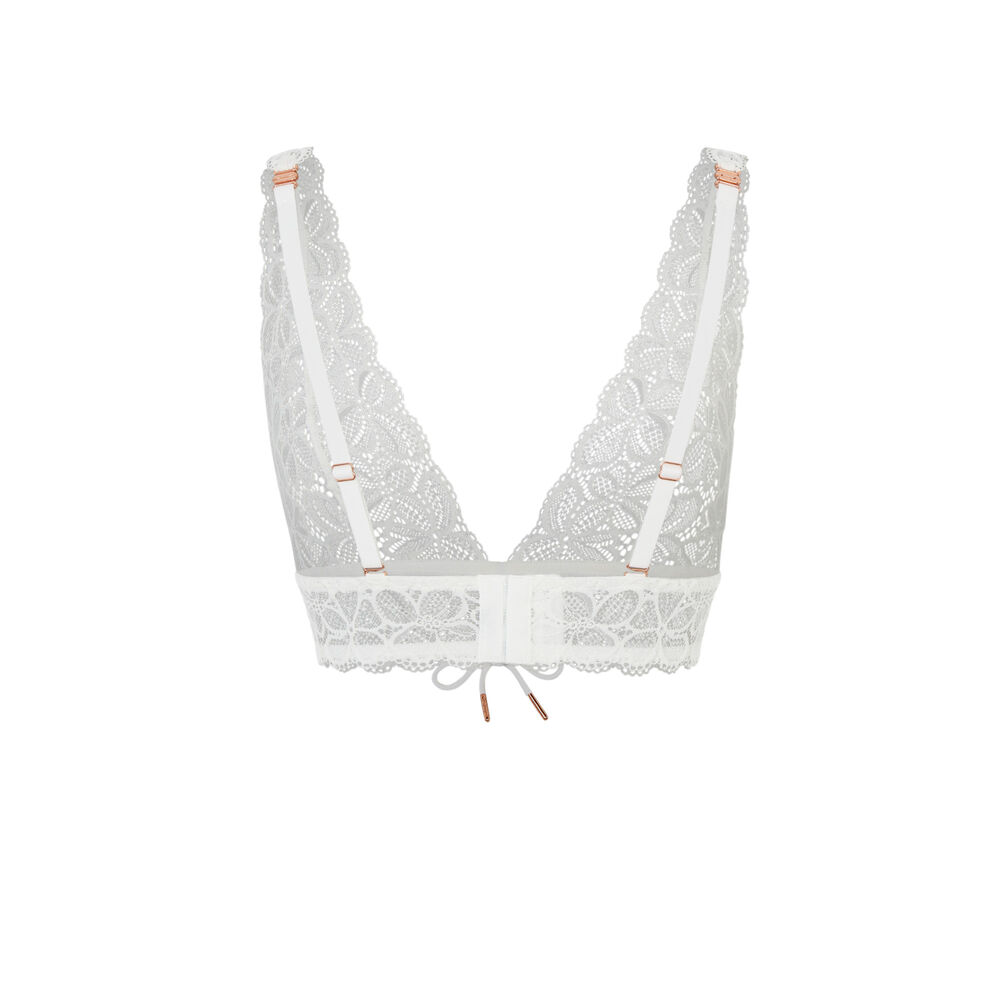 Soutien-gorge triangle sans armatures - blanc blanc.