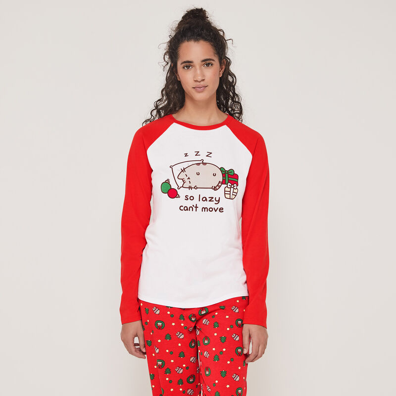 Set pyjama top + pantalon imprimé Pusheen interpusheenaniz Set pyjama top + pantalon imprimé Pusheen interpusheenaniz;