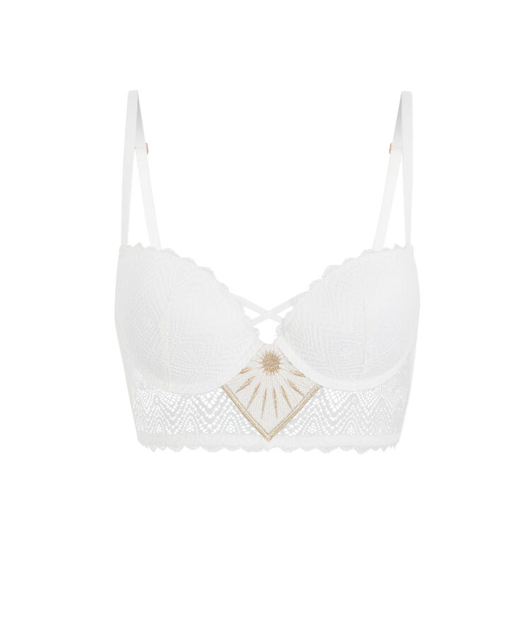 Soutien-gorge bustier push blanc cassé horoscopiz blanc.