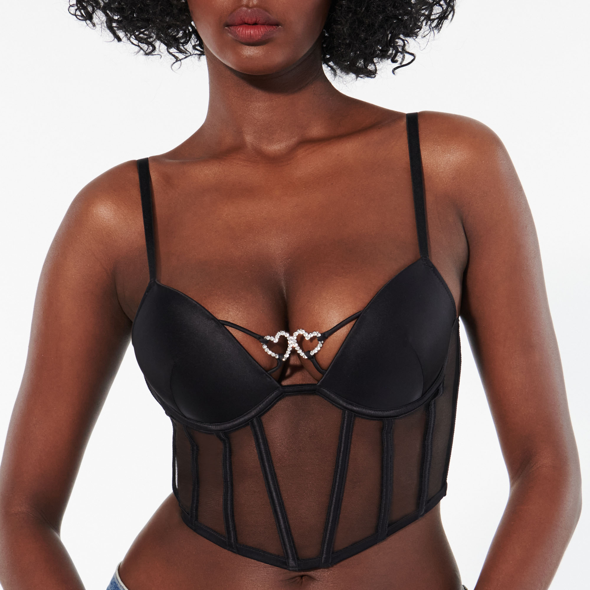 Corset Bustier Femme En Satin à Lacets - Push-up, 12 Baleines, Bordure Volants, Pour Soirée, Mariage, Cosplay - 7
