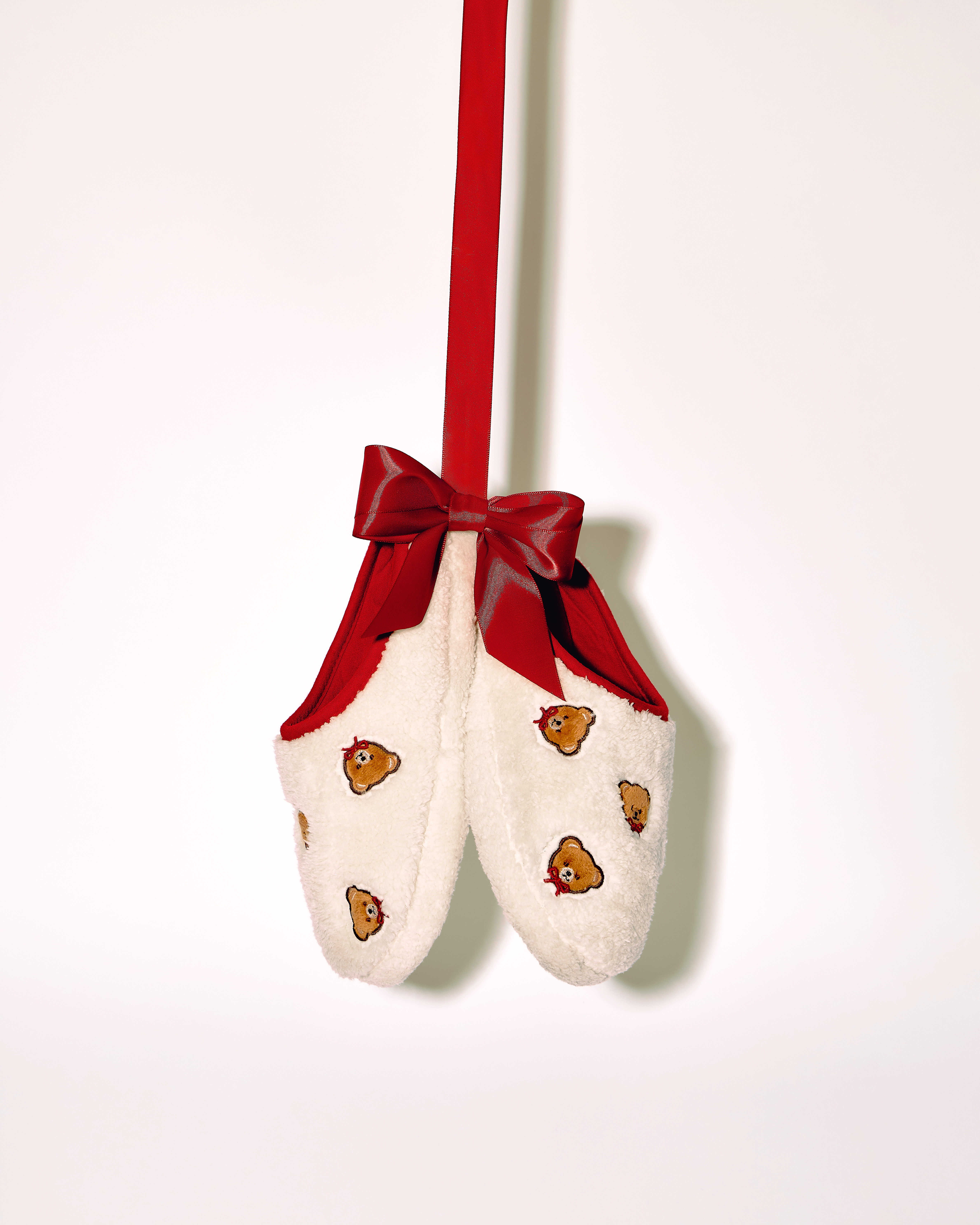 Chaussons en sherpa oursons