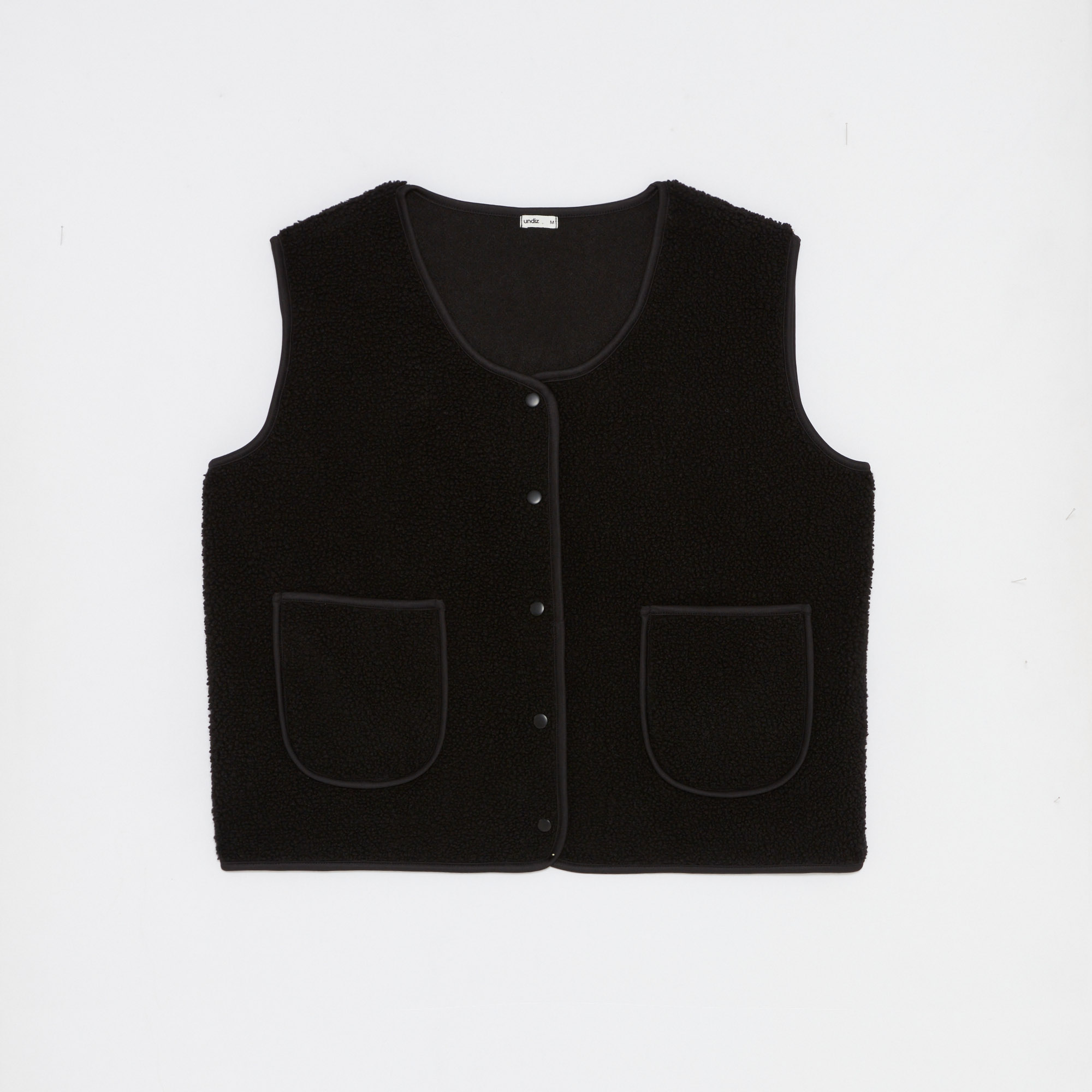 Veste sans manches sherpa noir Undiz