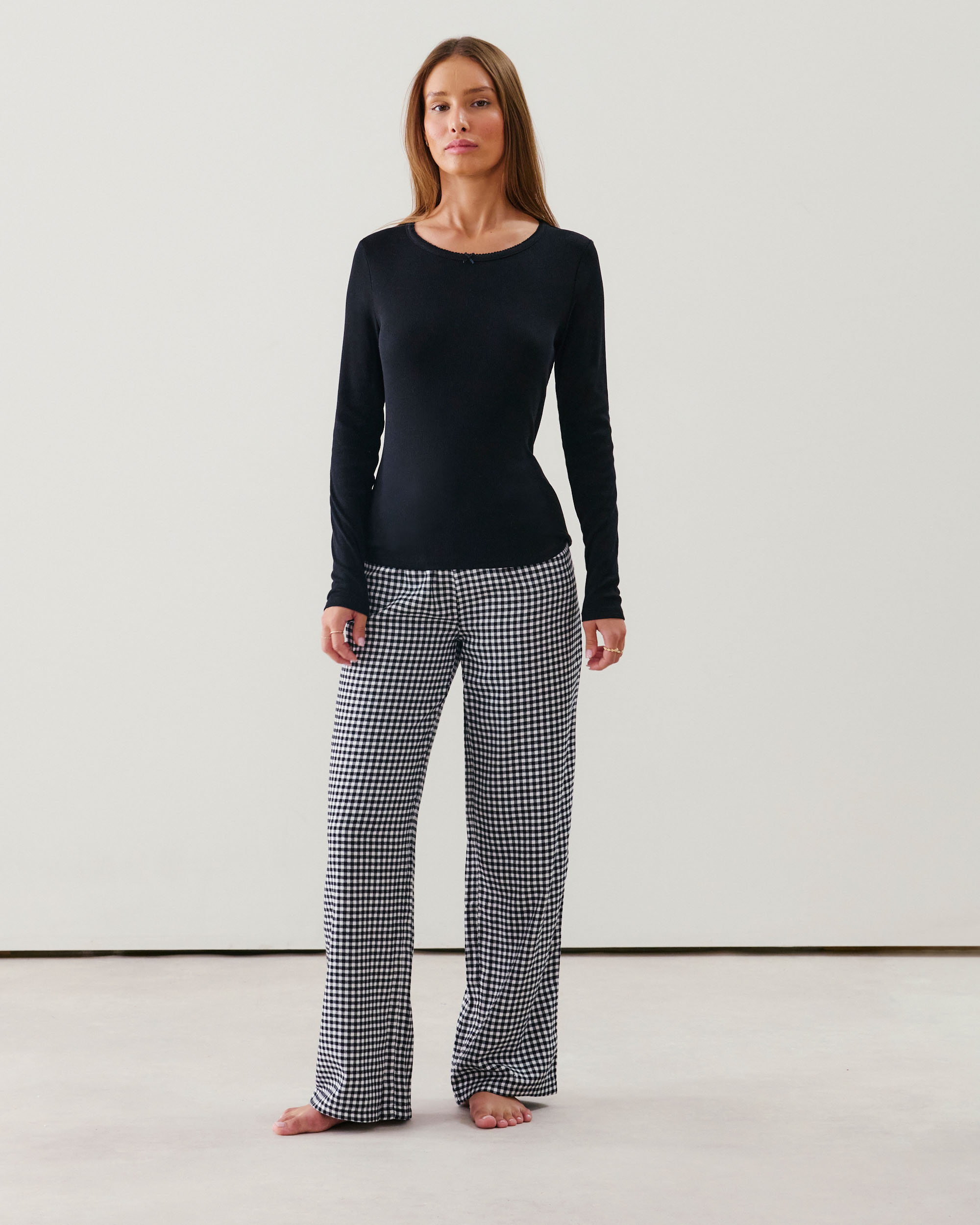 Pantalon en flanelle vichy