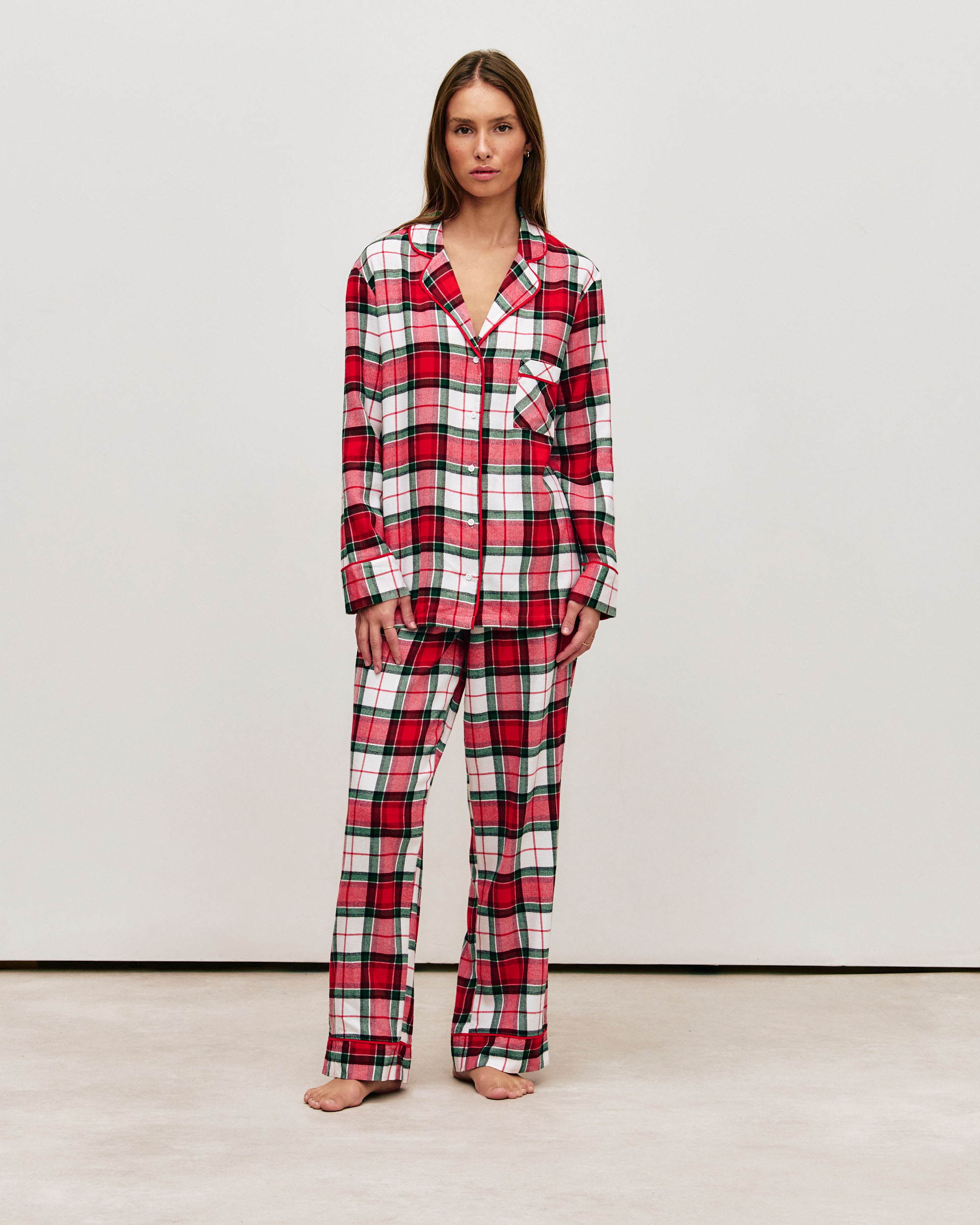 Chemise en flanelle à carreaux - rouge - Undiz